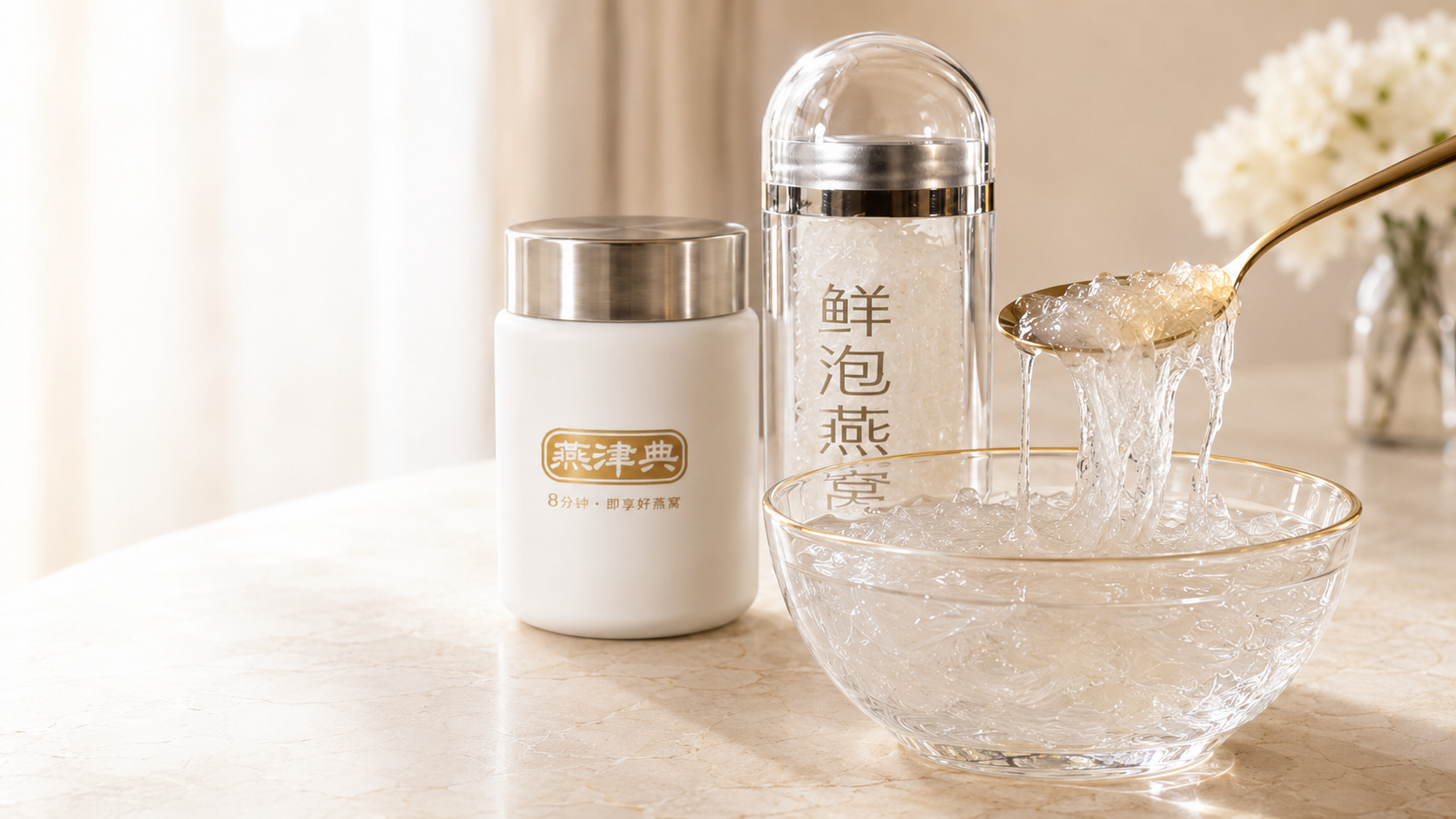 清晨鲜泡燕窝场景